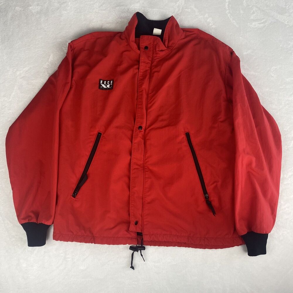 Vintage Koch XC Sporthill Jacket Adult Large Red Ski Full Zip Made in USA
